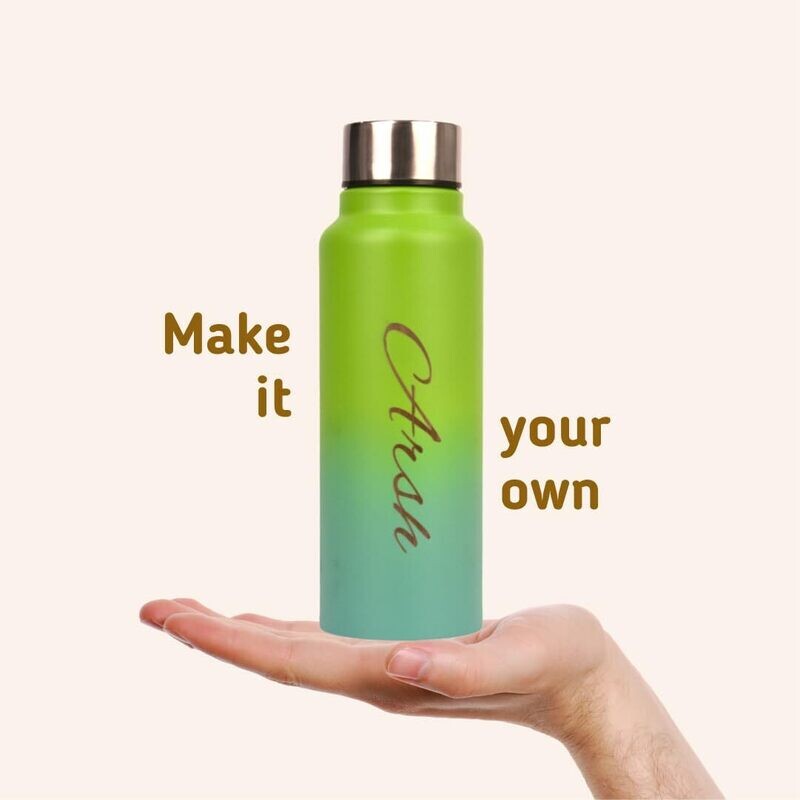 Personalised Green Gradient Bottle