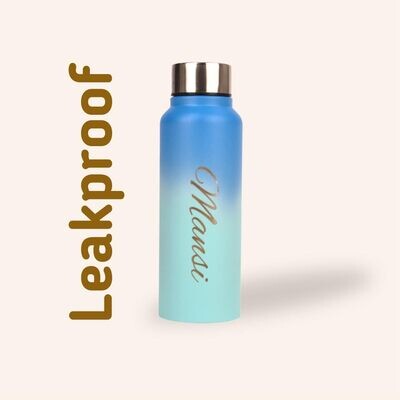 Personalised Blue Dual Colour Gradient Bottle