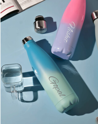 Customised Blue Ombre ThermoSteel Bottle