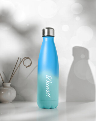 Customised Blue Ombre ThermoSteel Bottle