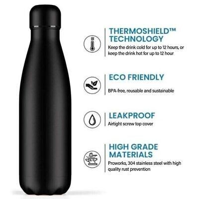 Customised Black Hot &amp; Cold Bottle