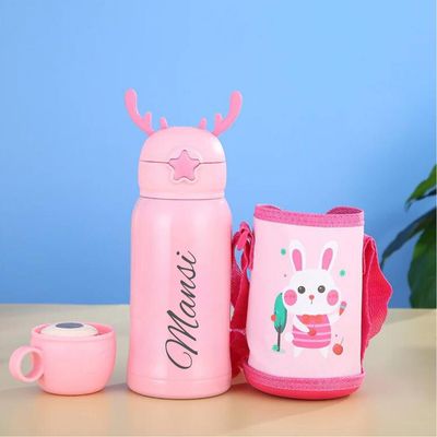 Customised Pink Bunny Rabbit Sipper For Kids