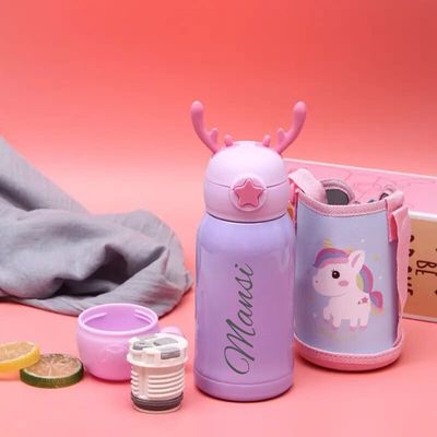 Customised Purple Unicorn Sipper For Kids