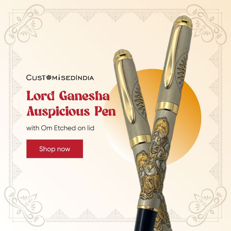 Customized Lord Ganesh Etched Pen