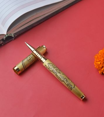 Personalized Gold Lord Shree Ram Etched Pen