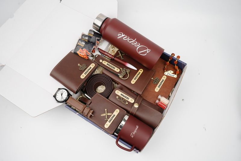 Ultimate Imported Leather Rakhi Hamper for Brother 9.0