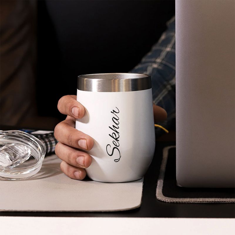 Personalized White Hot &amp; Cold Coffee Mug