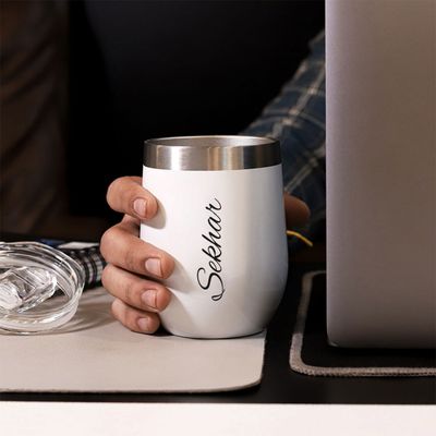 Personalized White Hot &amp; Cold Coffee Mug