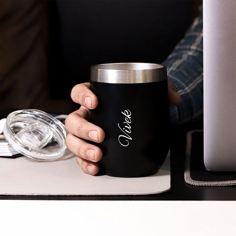 Personalized Black Hot &amp; Cold Coffee Mug