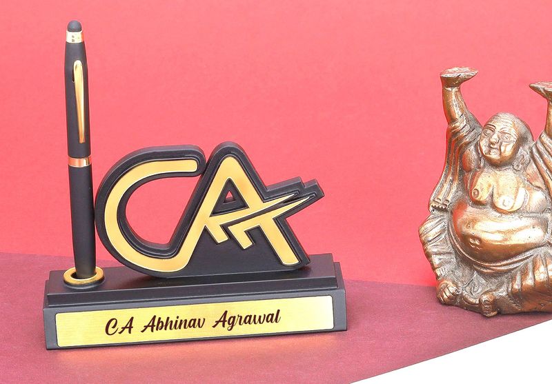 Personalized Pen Stand for Chartered Accountants with Pen