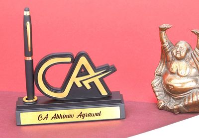 Personalized Pen Stand for Chartered Accountants with Pen