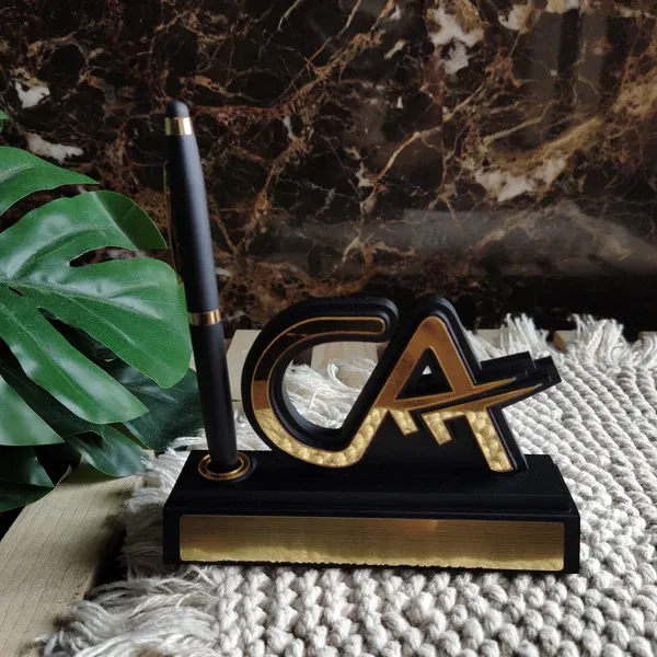 Personalized Pen Stand for Chartered Accountants with Pen