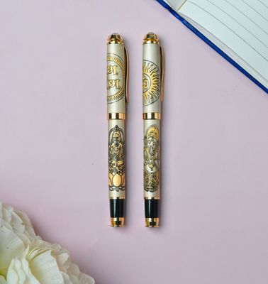 Diwali 2 Pens Combo - Goddess Laxmi ji Pen &amp; Lord Ganesh Pen
