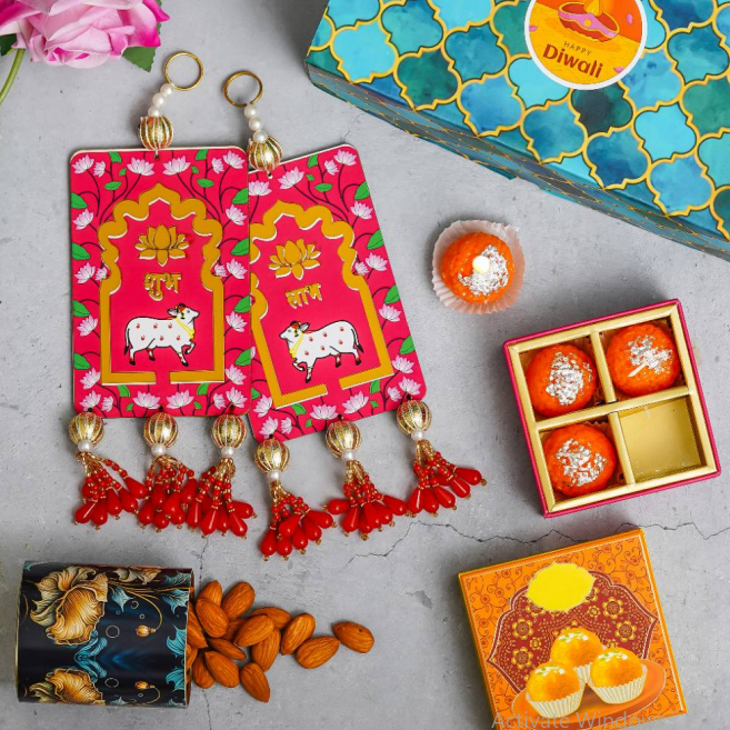 Diwali Combo -  Home Decor Combo Diwali Gift Set with Dryfruits