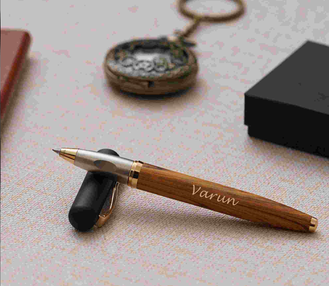 Personalized Rich Wood Magnetic Roller Pen