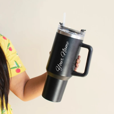 Personalized Black Vacuum Insulated Tumbler ( 1200 ml )