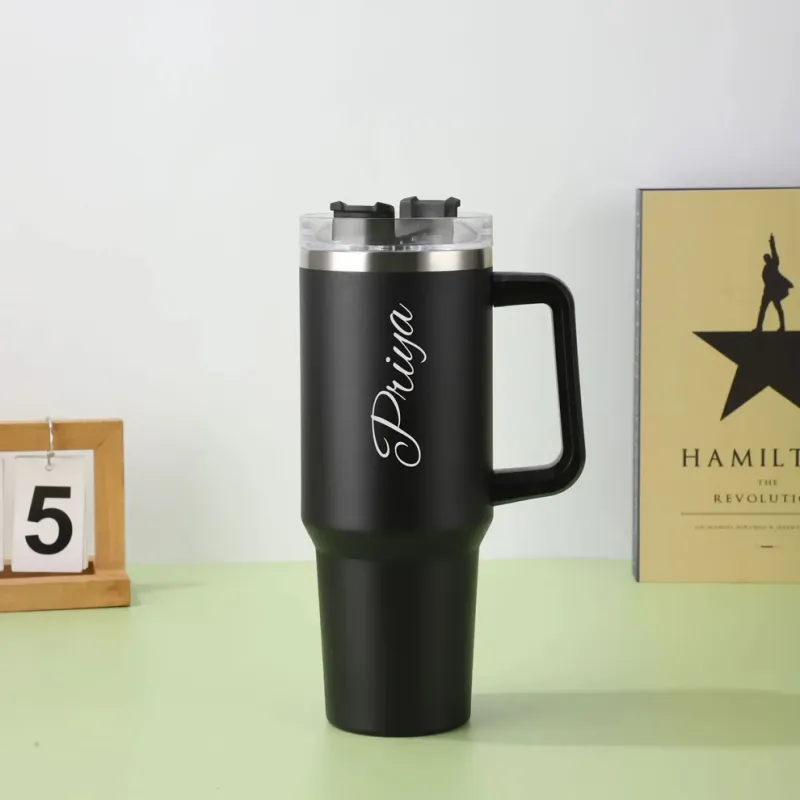 Personalized Black Vacuum Insulated Tumbler ( 1200 ml )