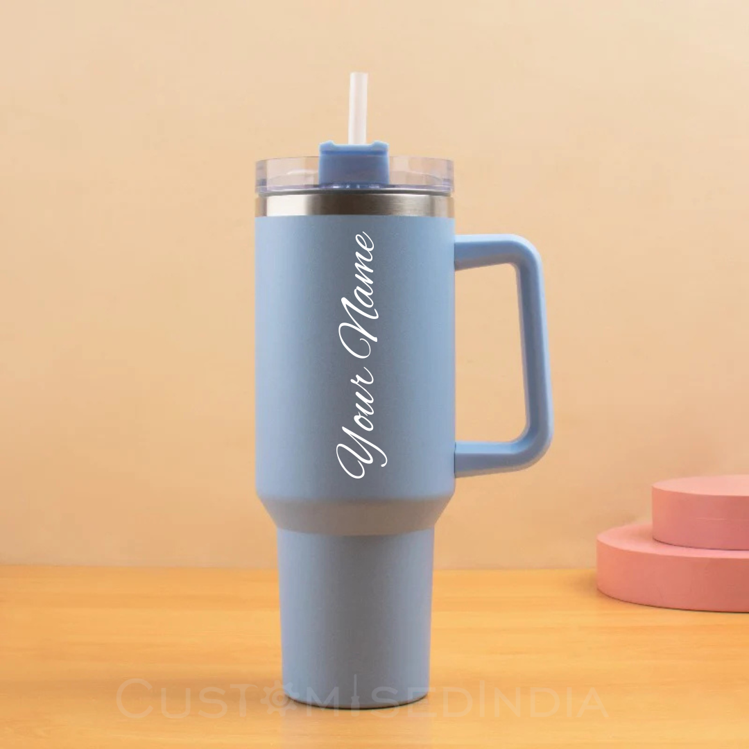 Personalized Grey Vacuum Insulated Tumbler ( 1200 ml )