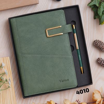 Green Premium Diary and Pen Combo Set
