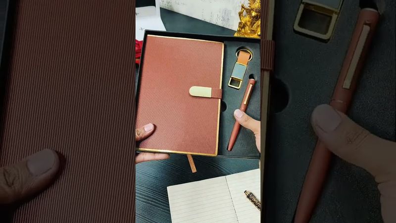 Personalized Black 3Pc Combo ( Diary, Pen, Keychain Combo)