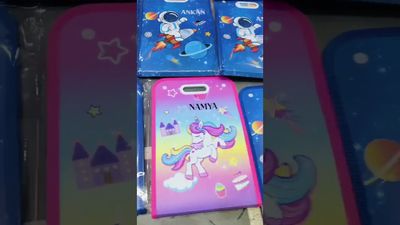 Customised Plastic Folder in Unicorn and Space Theme