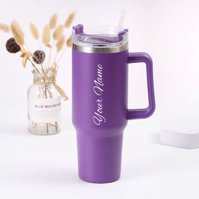 Personalized Purple Vacuum Insulated Tumbler ( 1200 ml )