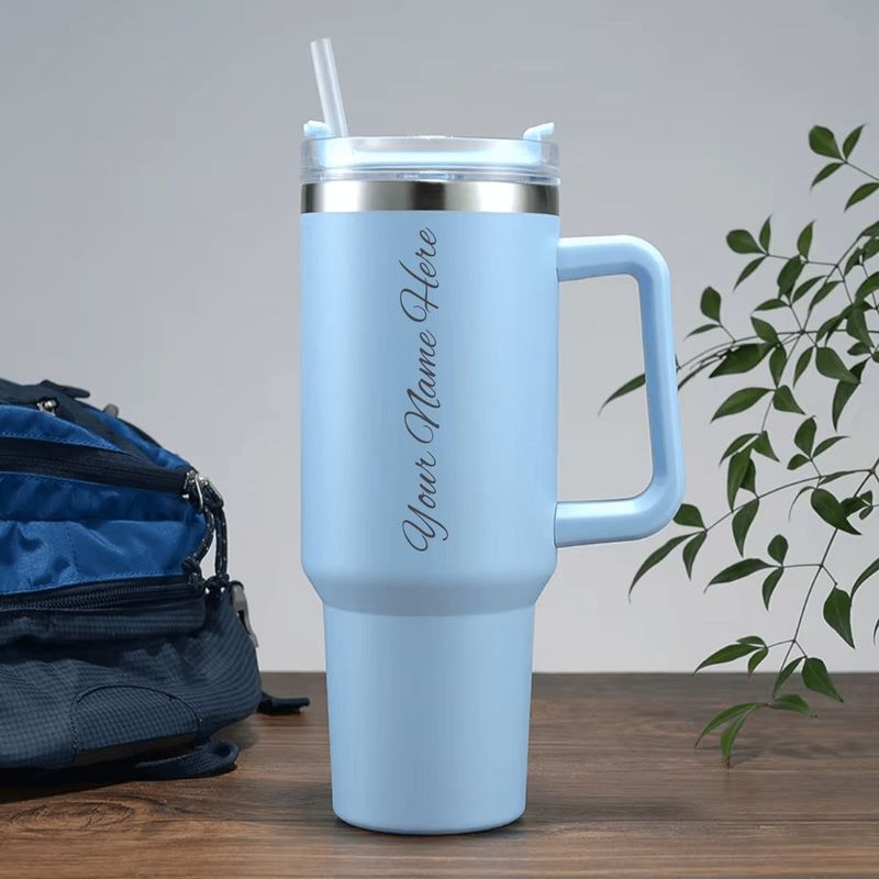 Personalized Sky Blue Vacuum Insulated Tumbler ( 1200 ml )