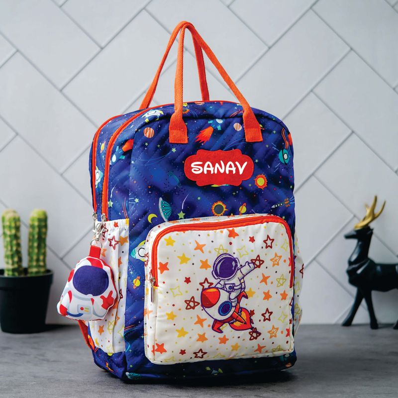 Personalized Junior Kids School Bag  - Space Theme (16 inches)