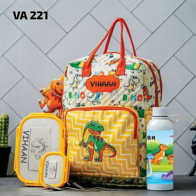 Personalized Junior Kids School Bag  - Dinosaur Theme (16 inches)