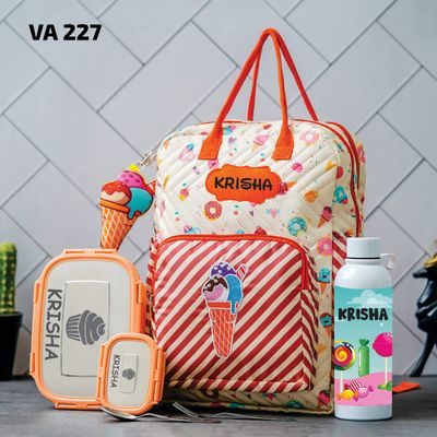 Personalized Junior Kids School Bag  - Desserts Theme (16 inches)