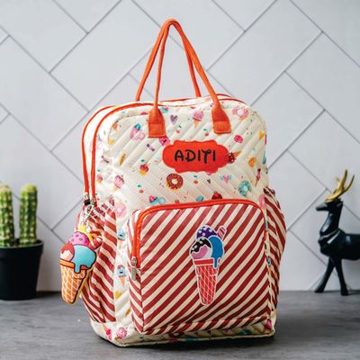 Personalized Junior Kids School Bag - Desserts Theme (16 inches)