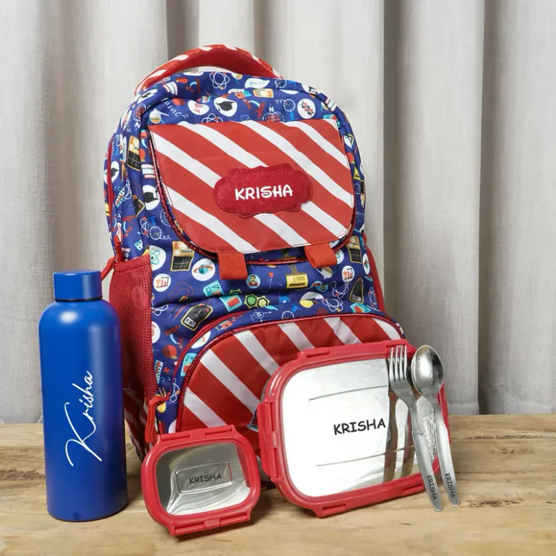 Personalized Kids School Essentials Kit - Space Theme (18 inches)