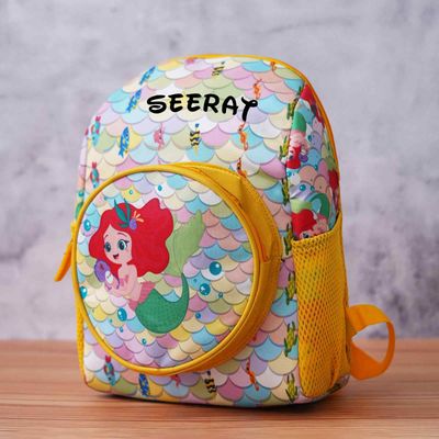 Customized Small Kids School Bag  - Mermaid Design (14 inches)