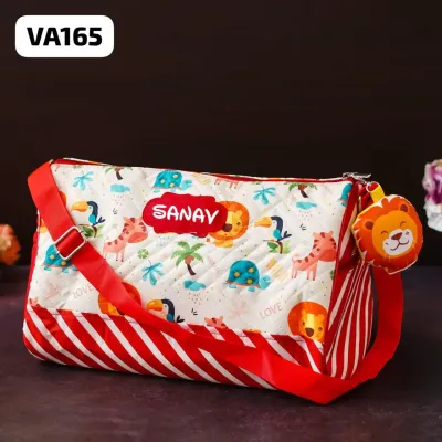 Personalized Animal Theme Duffle Bag with 3D Toy Keychain