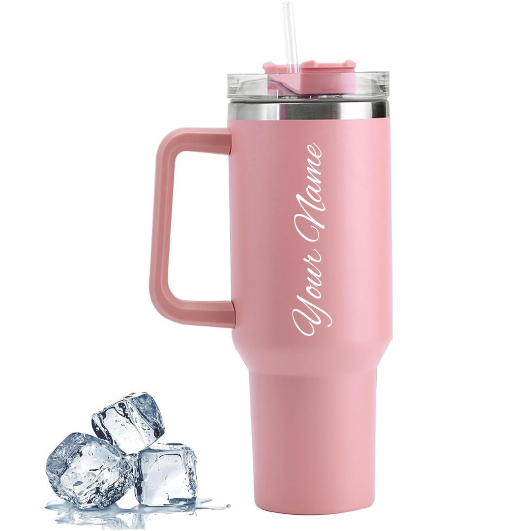 Personalized Baby Pink Vacuum 40 Oz Tumbler ( 1200 ml )