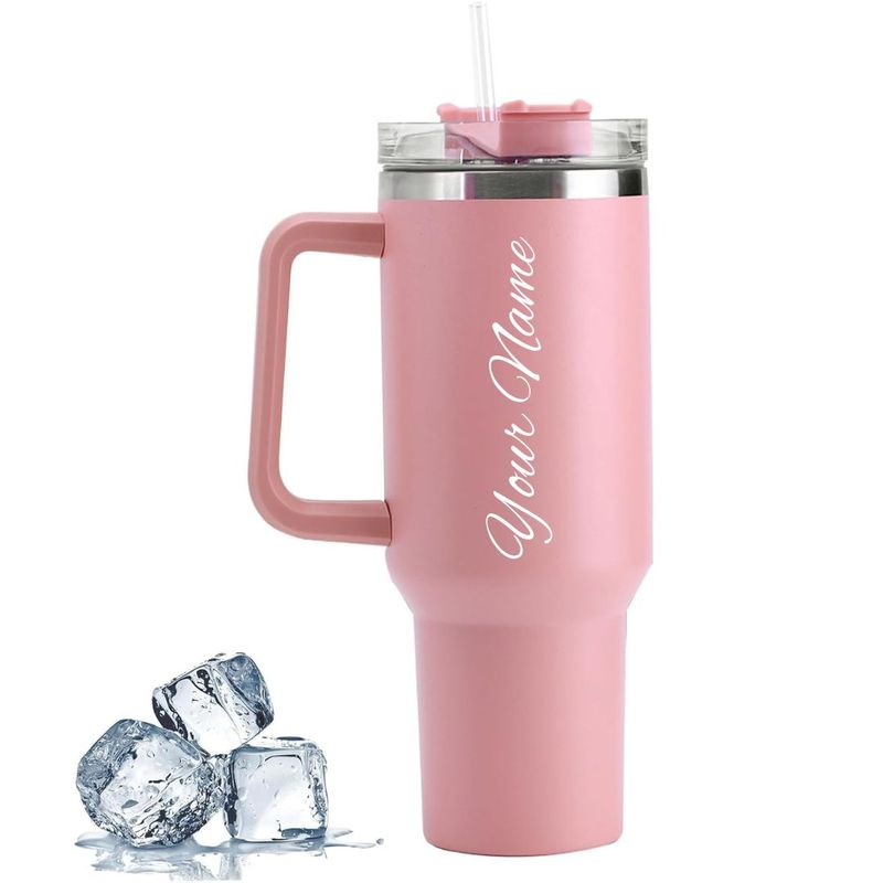 Personalized Baby Pink Vacuum 40 Oz Tumbler ( 1200 ml )