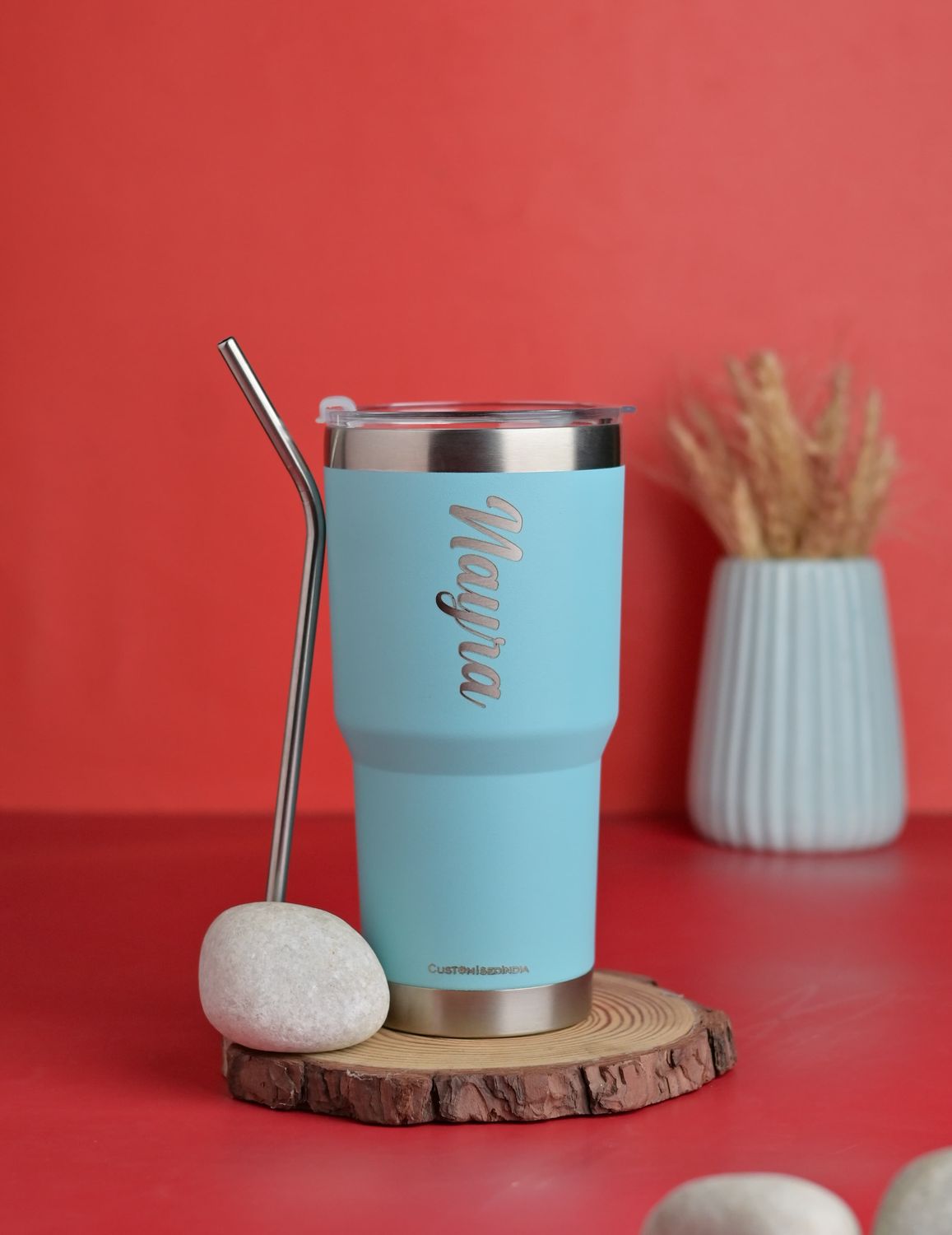 Personalized Oceanic Blue Stanley Tumbler - 600 ml ( 100% Leakproof )