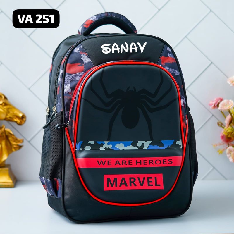 Personalized Marvel Spider Man Kids School Bag  (17 inches)