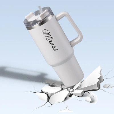Personalized White Vacuum Insulated Tumbler ( 1200 ml )