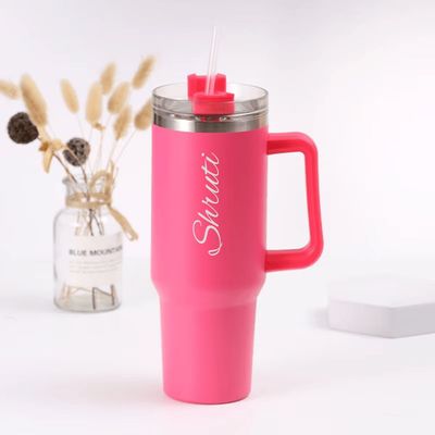 Personalized Hot Pink Vacuum Insulated Tumbler ( 1200 ml )