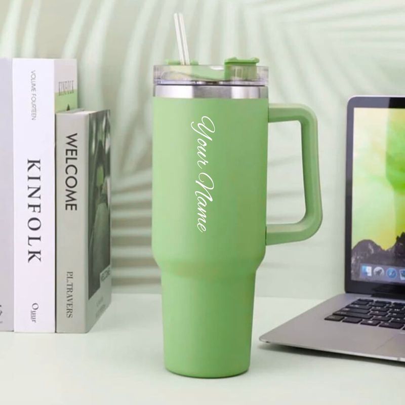 Personalized Pistachio Green Vacuum Insulated Tumbler ( 1200 ml )