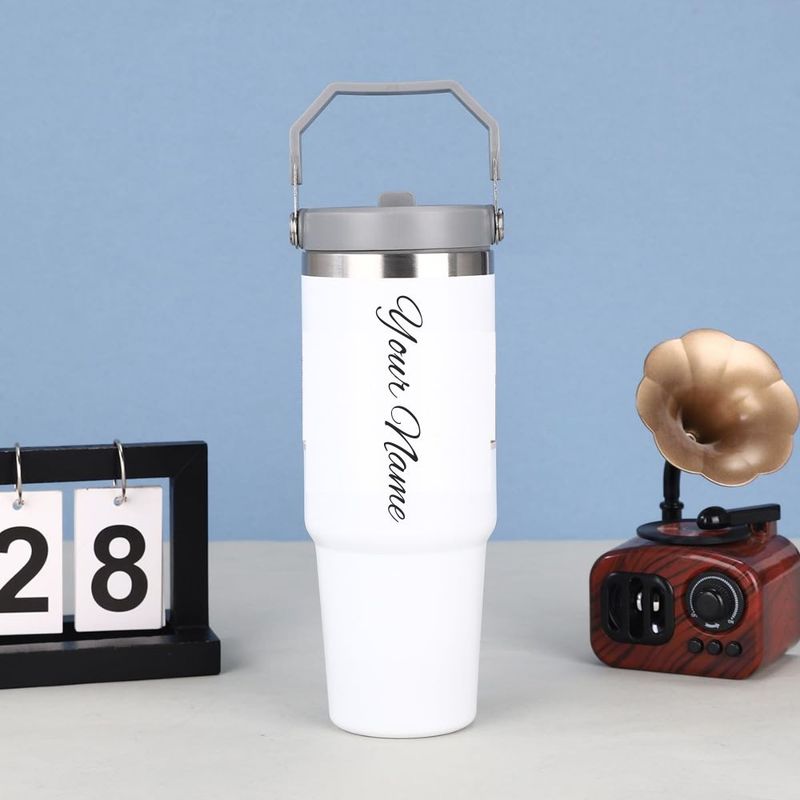 Personalized White IceFlow Stanley Tumbler 900 ml (30 Oz)