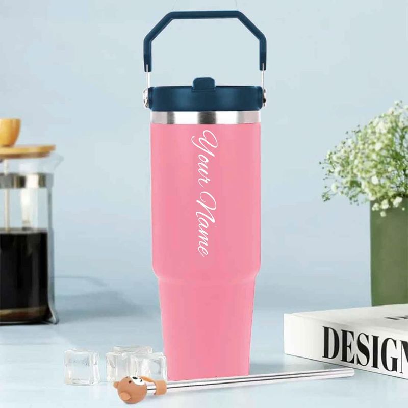 Personalized Pink IceFlow Stanley Tumbler 900 ml (30 Oz)