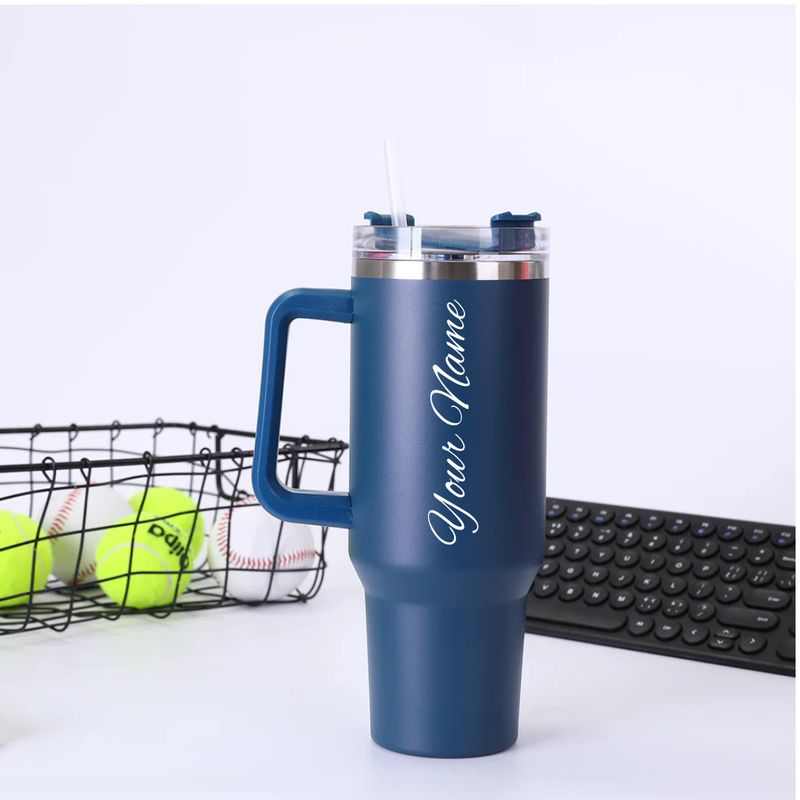 Personalized Dark Blue Vacuum Insulated Tumbler ( 1200 ml )