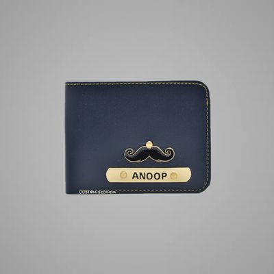 Blue Indian Leather Men&#39;s Wallet