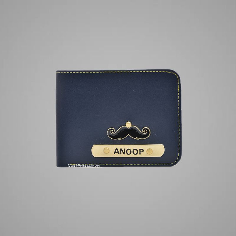 Blue Indian Leather Men&#39;s Wallet