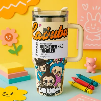 Stanley X Labubu 40oz 1200ml Quencher Tumbler - Cream