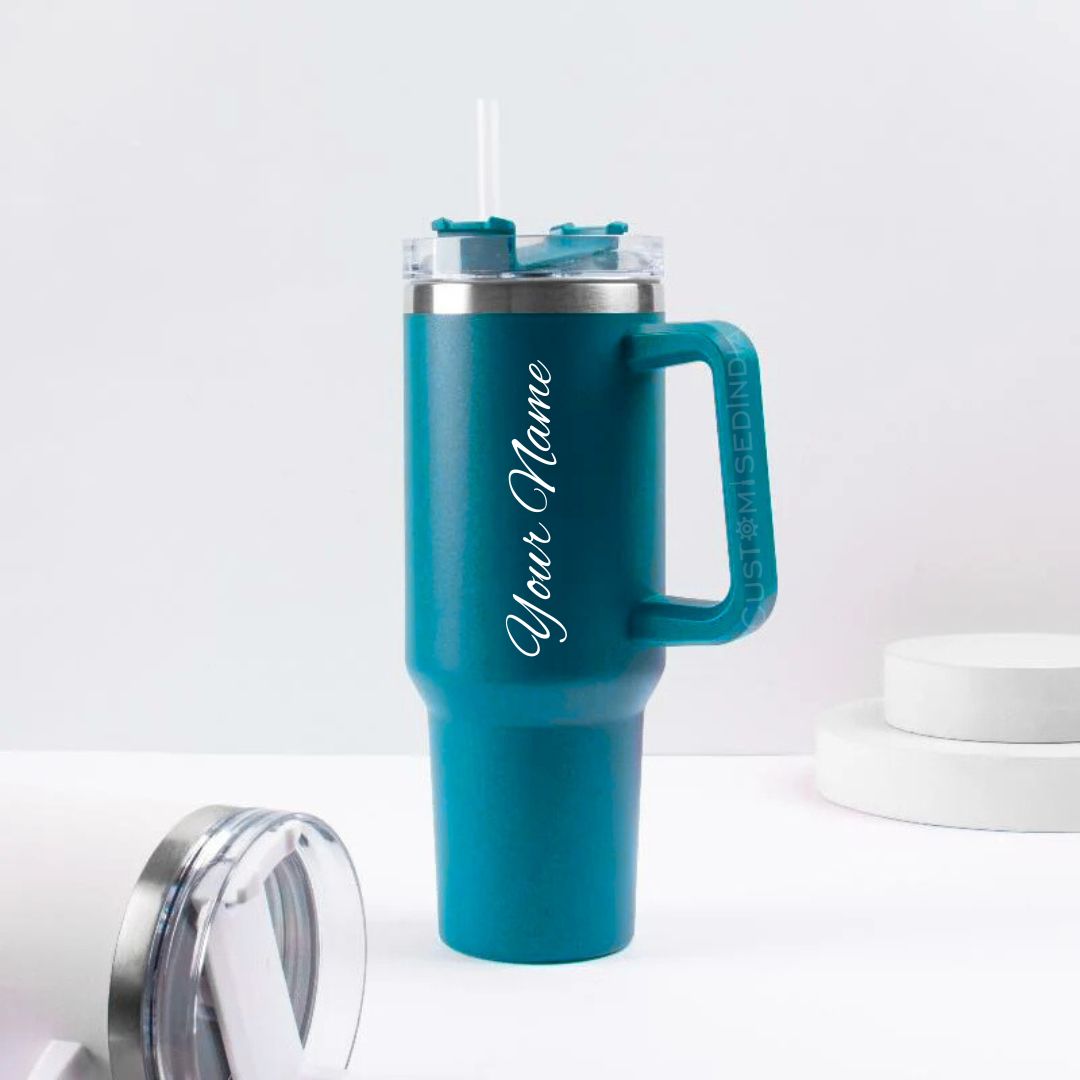 Personalized Tuquoise Blue Vacuum Insulated Tumbler ( 1200 ml )