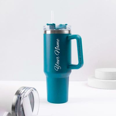 Personalized Tuquoise Blue Vacuum Insulated Tumbler ( 1200 ml )