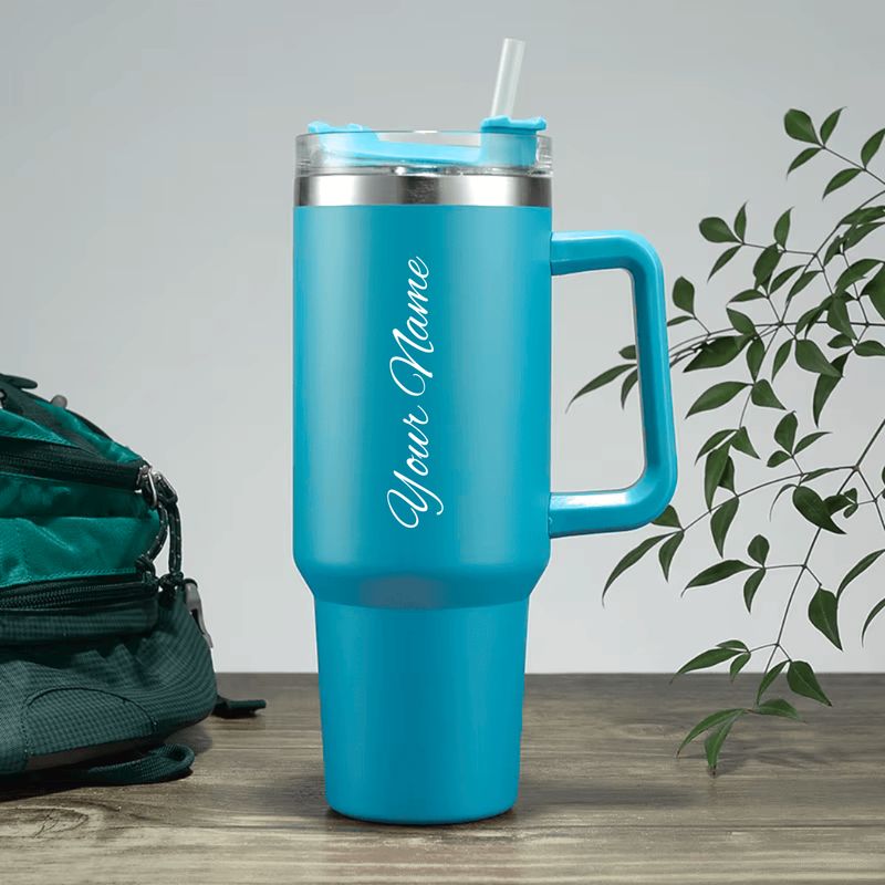 Personalized Tuquoise Blue Vacuum Insulated Tumbler ( 1200 ml )